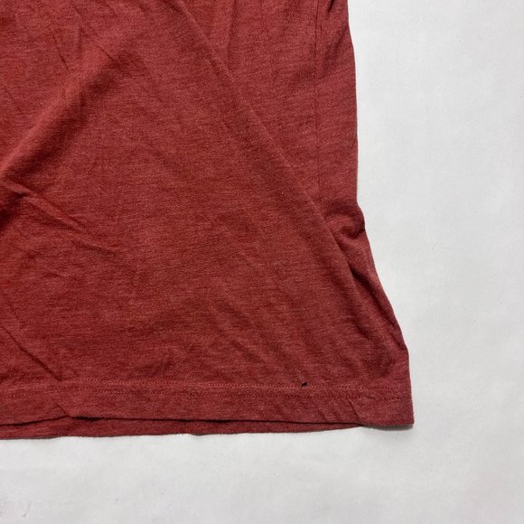 Bella Canvas V Neck Short Sleeve T Shirt Red Heather Large - Picture 8 of 9